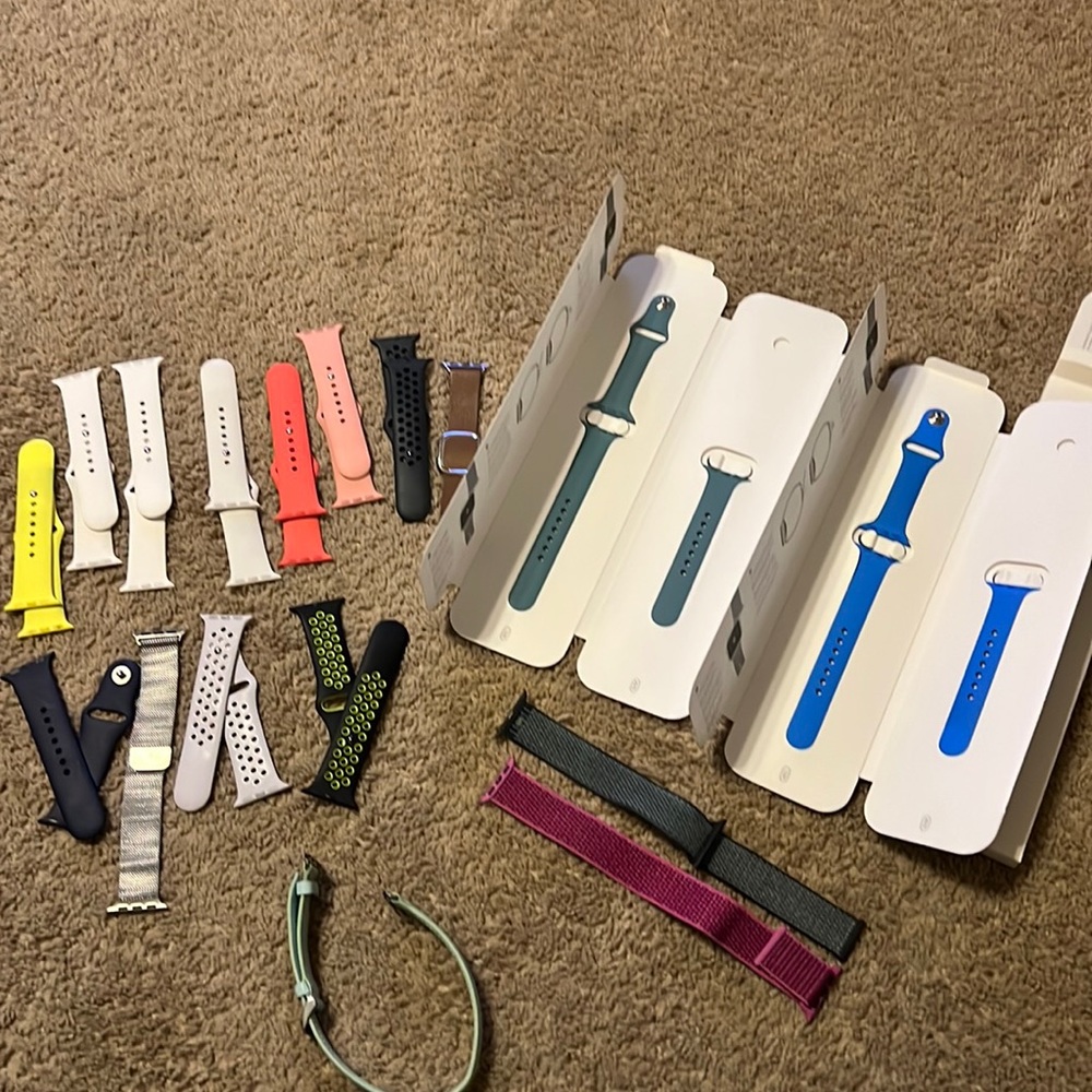 Lot of 18 38/40MM Apple Watch bands size s/m